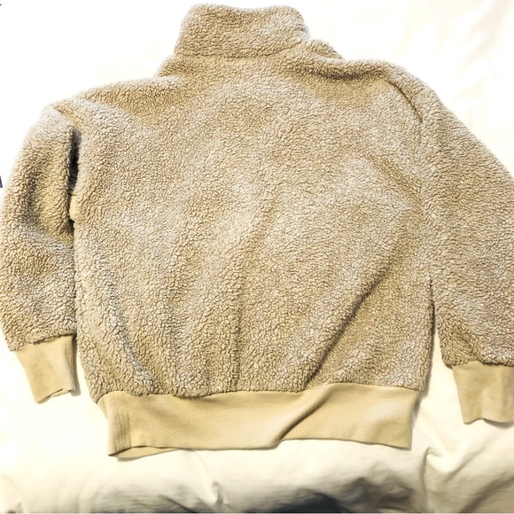 Lole  Size Small Half Zip Teddy Pullover Sherpa Tan Sweater - Picture 13 of 13